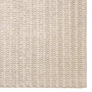 QUENTIN - Tapis rectangulaire 200x290cm en laine tissée couleur beige