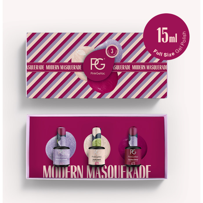 Set vernis semi-permanent - Modern Masquerade - 3x 15 ml