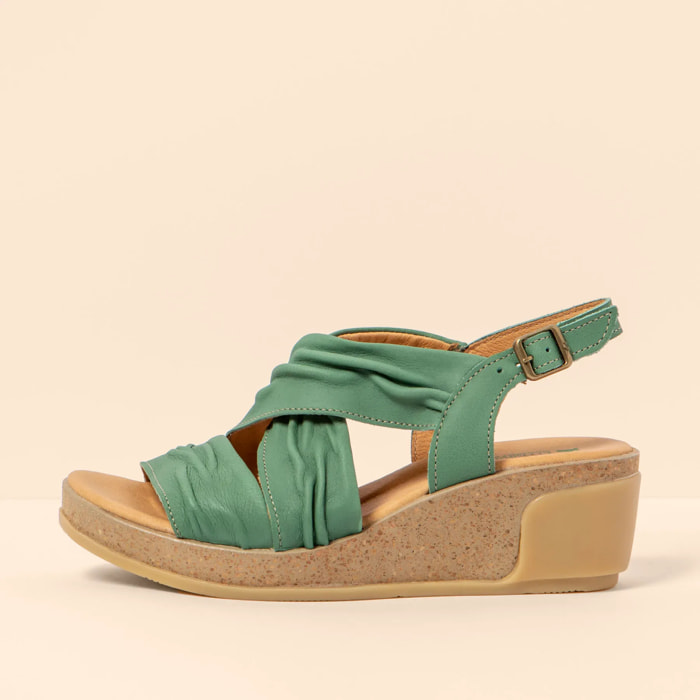 Sandalias N5117 WAX NAPPA JADE / LEAVES color Jade