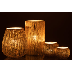 J-Line photophore - verre - argent - large