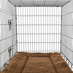 Cage caisse de transport pliante pour chien poignée, plateau amovible, coussin fourni 92 x 57 x 62,5 cm