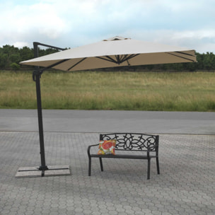 Ombrellone New Michigan Vacchetti in alluminio 2x3h2,55m sabbia