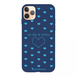 Coque iPhone 11 Pro Max Silicone Liquide Douce bleu nuit Pluie de Bonheur Bleu La Coque Francaise.