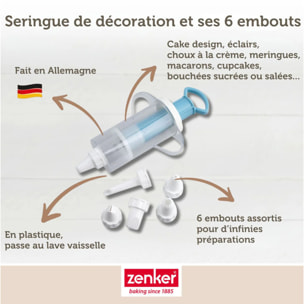 Seringue de pâtisserie et 6 embouts Zenker Sweet Sensation