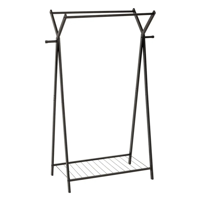 Portant à vêtements "Metty" en métal noir 98x43,5cm