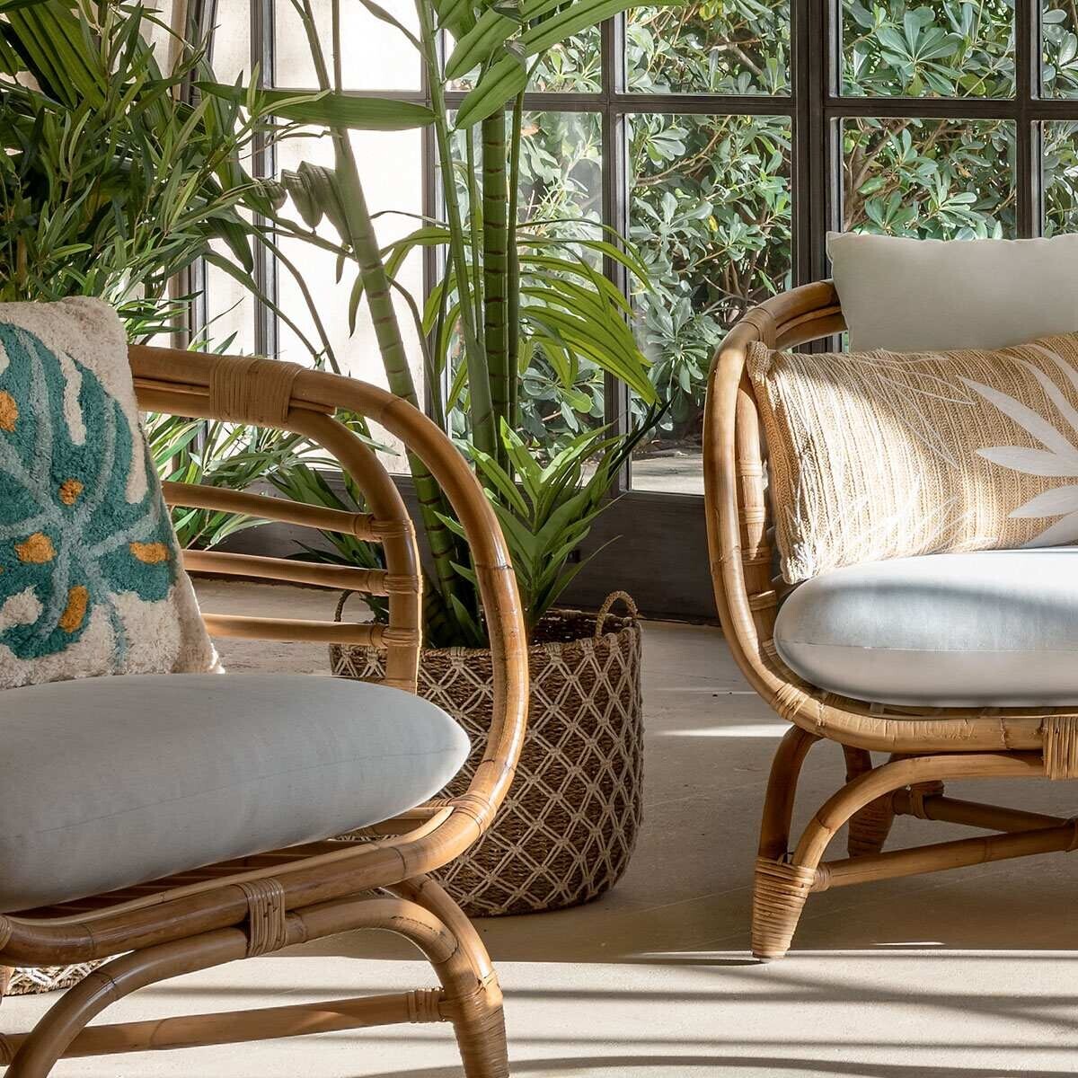 Set de 3 paniers rond "Palm" - macramé