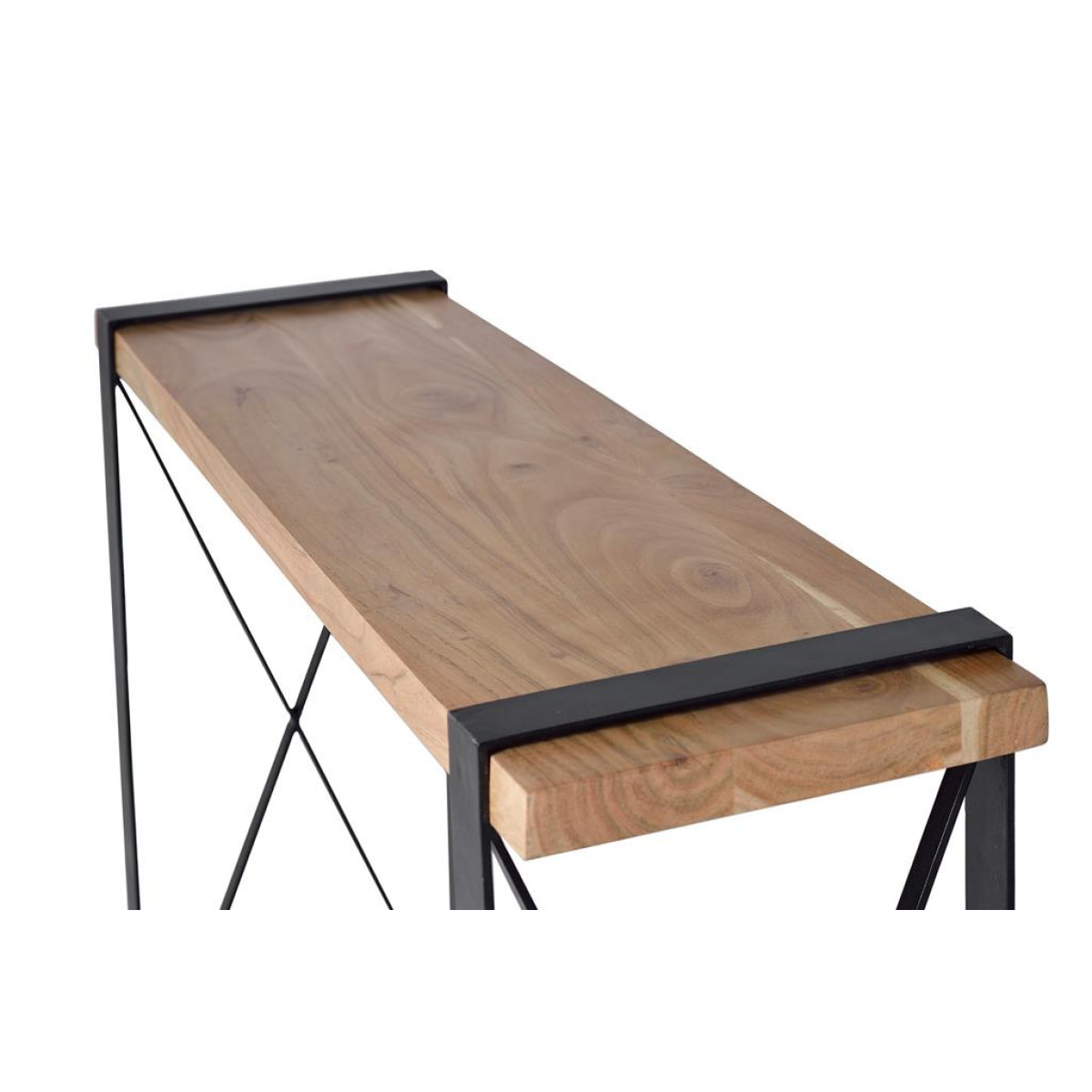 Consola - Madera de Acacia y Metal - 120x30x76cm