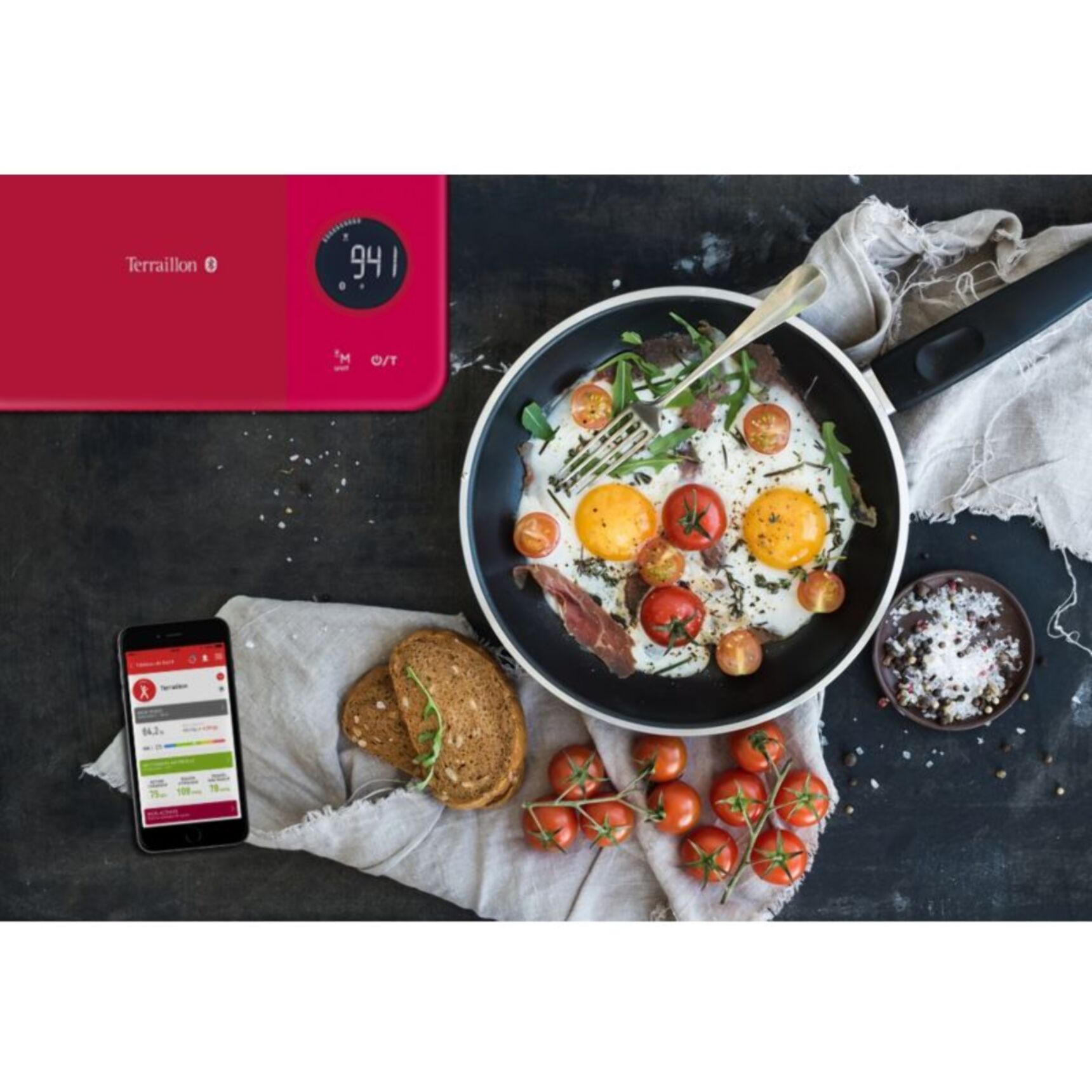 Balance connectée TERRAILLON NUTRITAB Cranberry