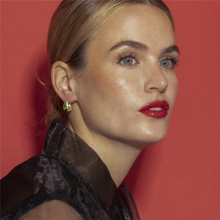 Pendientes acabado oro 18k