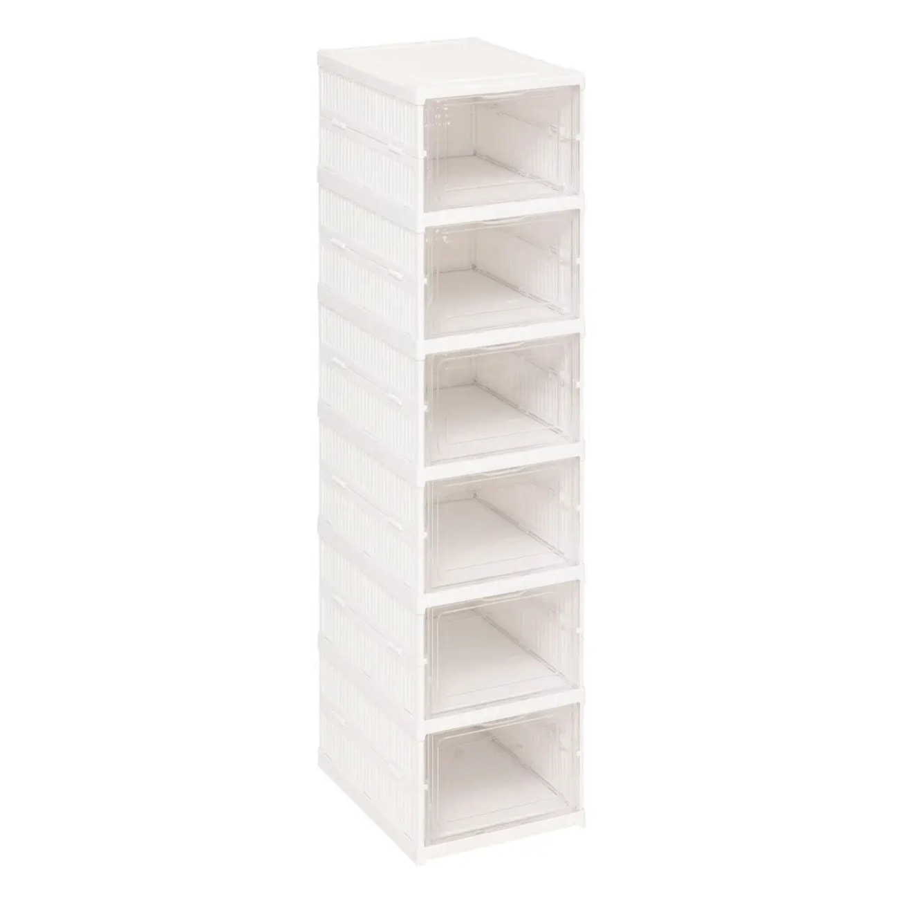 Range-chaussures Fold'n Box 6 paires blanc