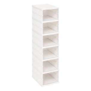 Range-chaussures Fold'n Box 6 paires blanc