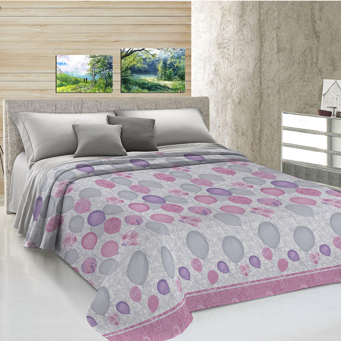 Copriletto di cotone palloncini rosa