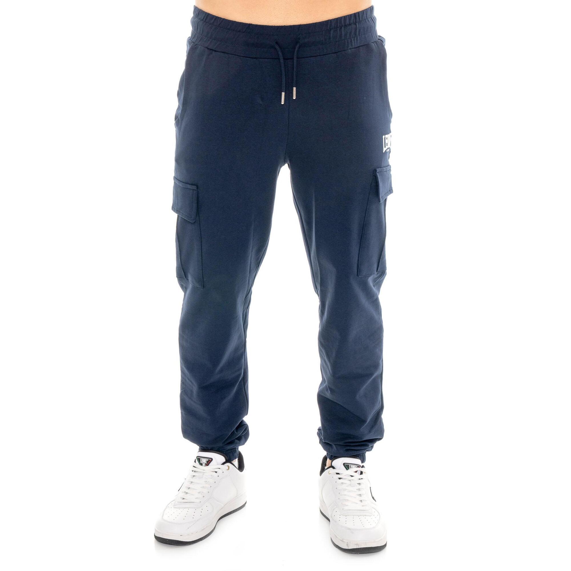 Pantalones cargo básicos de felpa sin cepillar para hombre de Leone