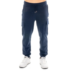 Pantalones cargo básicos de felpa sin cepillar para hombre de Leone