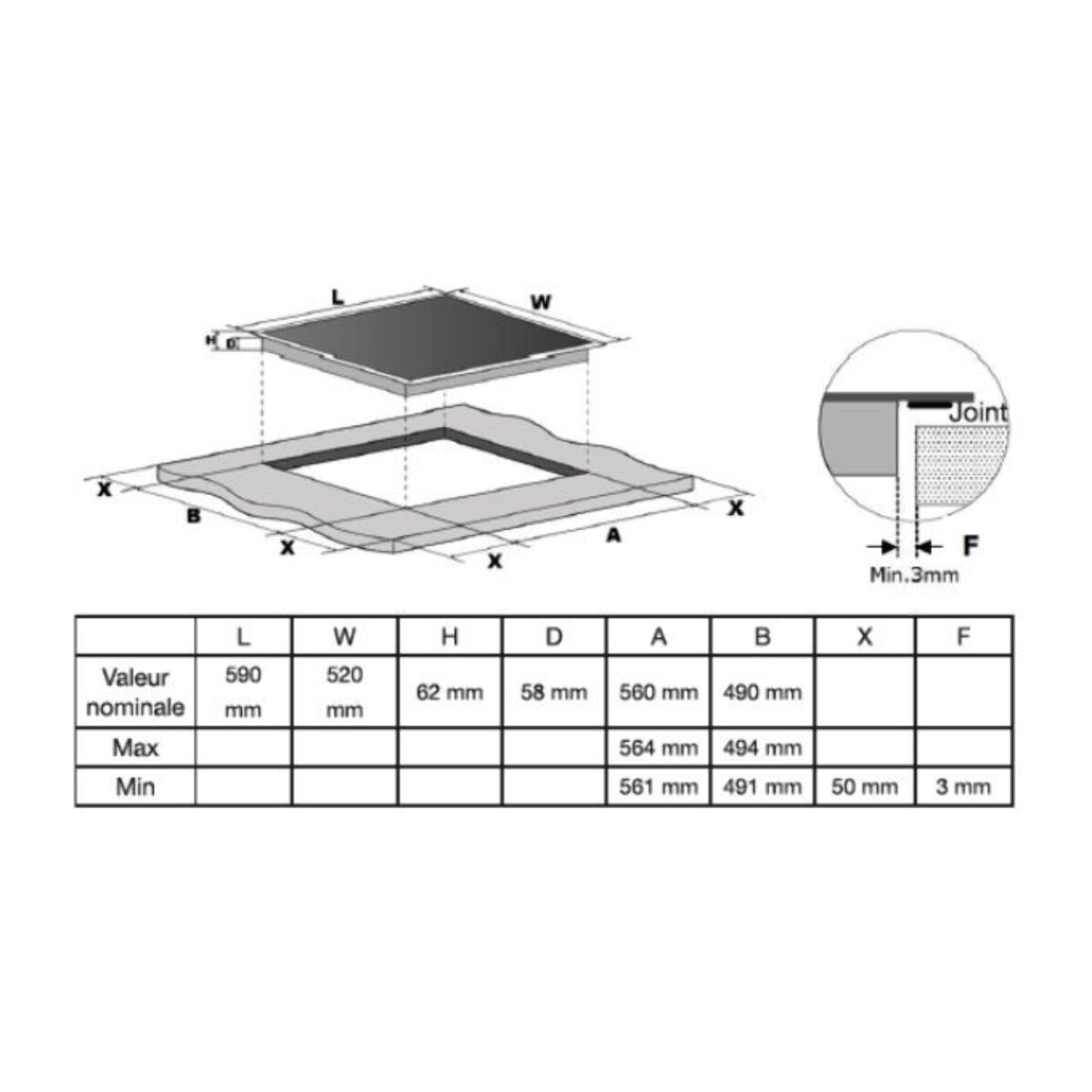 Table induction ESSENTIELB ETI31c