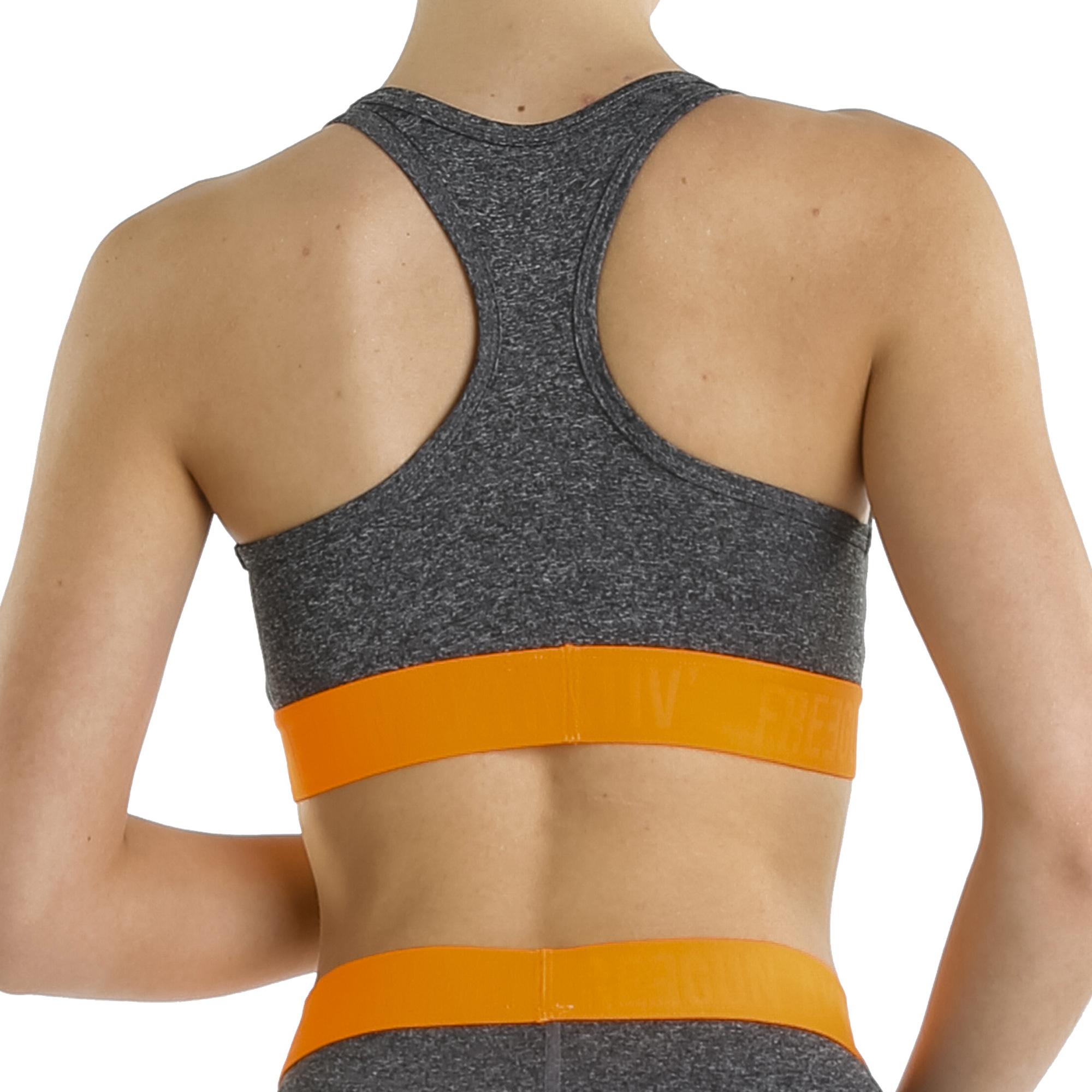 Top deportivo para mujer freegun en color negro/naranja