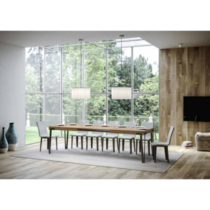 Mesa extensible 90x200/304 cm Rio Roble Natural estructura Antracita
