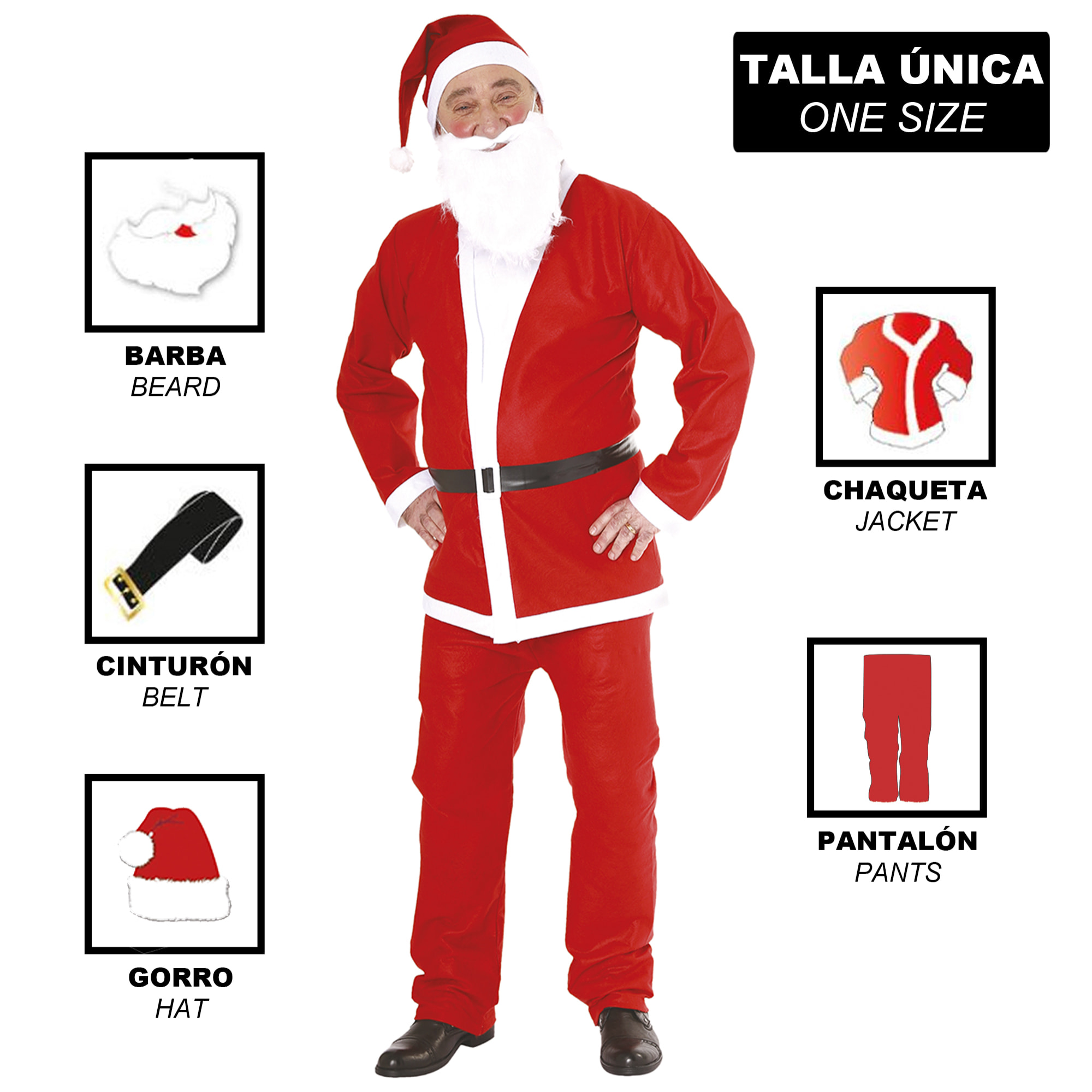 Disfraz de Papá Noel   tradicional de adulto