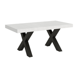 Table extensible 90x180/440 cm Traffic Frêne Blanc cadre Anthracite