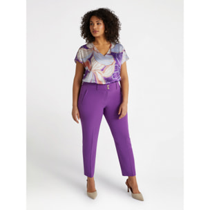 Fiorella Rubino - Pantaloni dritti eleganti - Viola