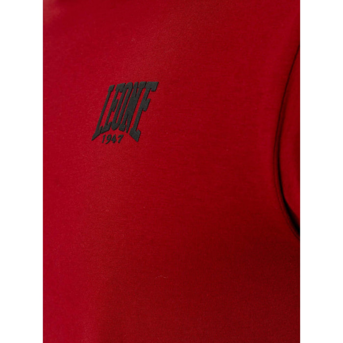 Camiseta de hombre de manga corta de algodón elástico con pequeño logo "Basic"