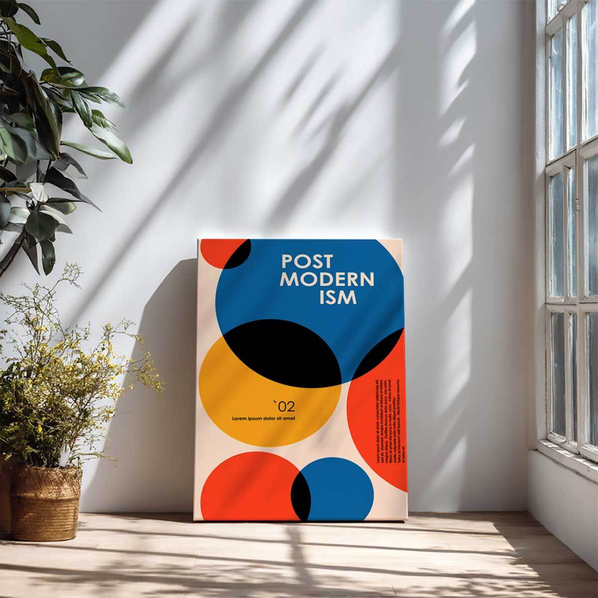 Tableau postmodernisme cercles graphiques modernes Toile imprimée