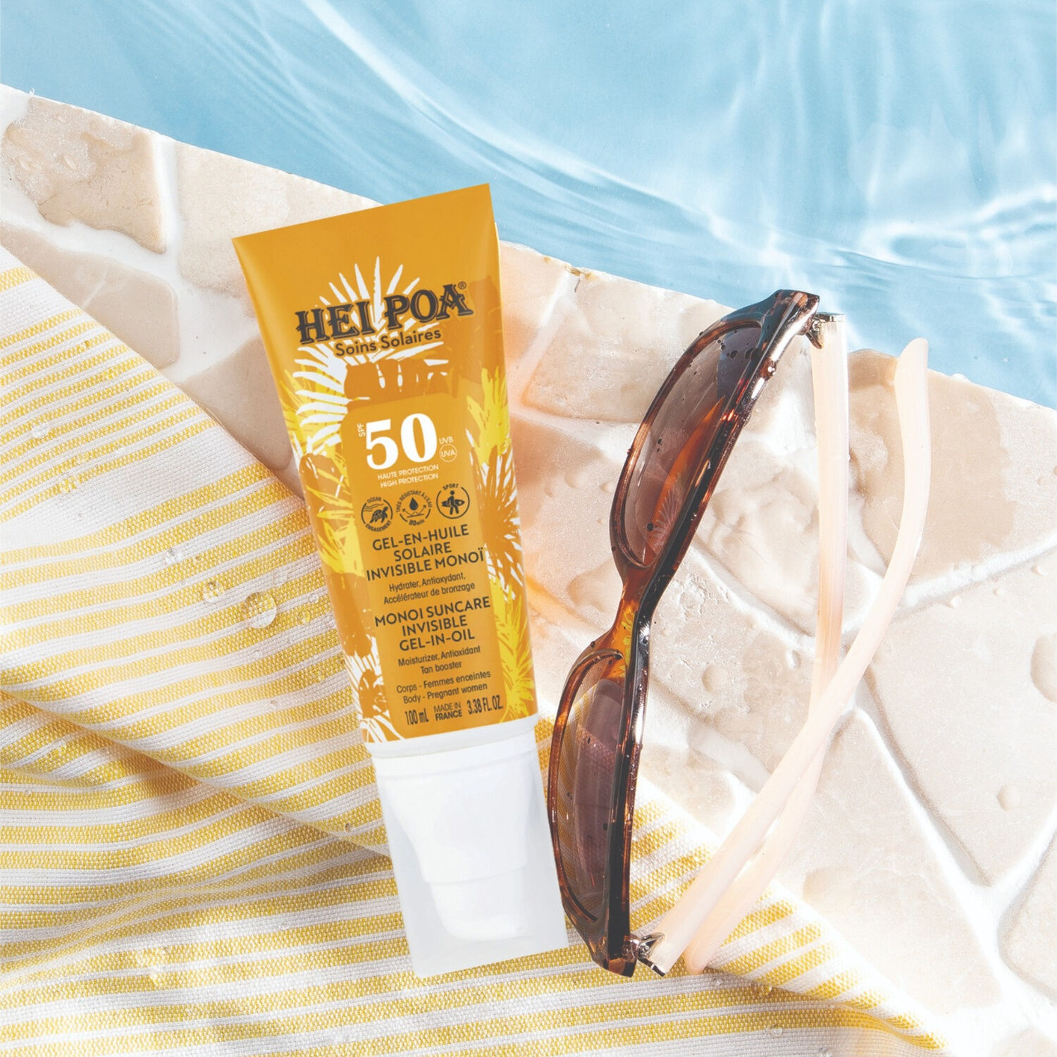 Monoï de Tahiti Ao SPF50 - Gel-en-Huile Solaire Invisible Monoï 100 ml