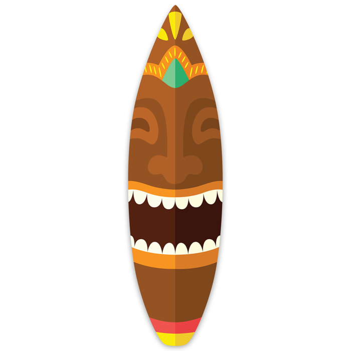 Planche de surf décorative masque tiki Tableau alu Dibond