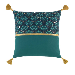 Coussin style art déco - Bleu