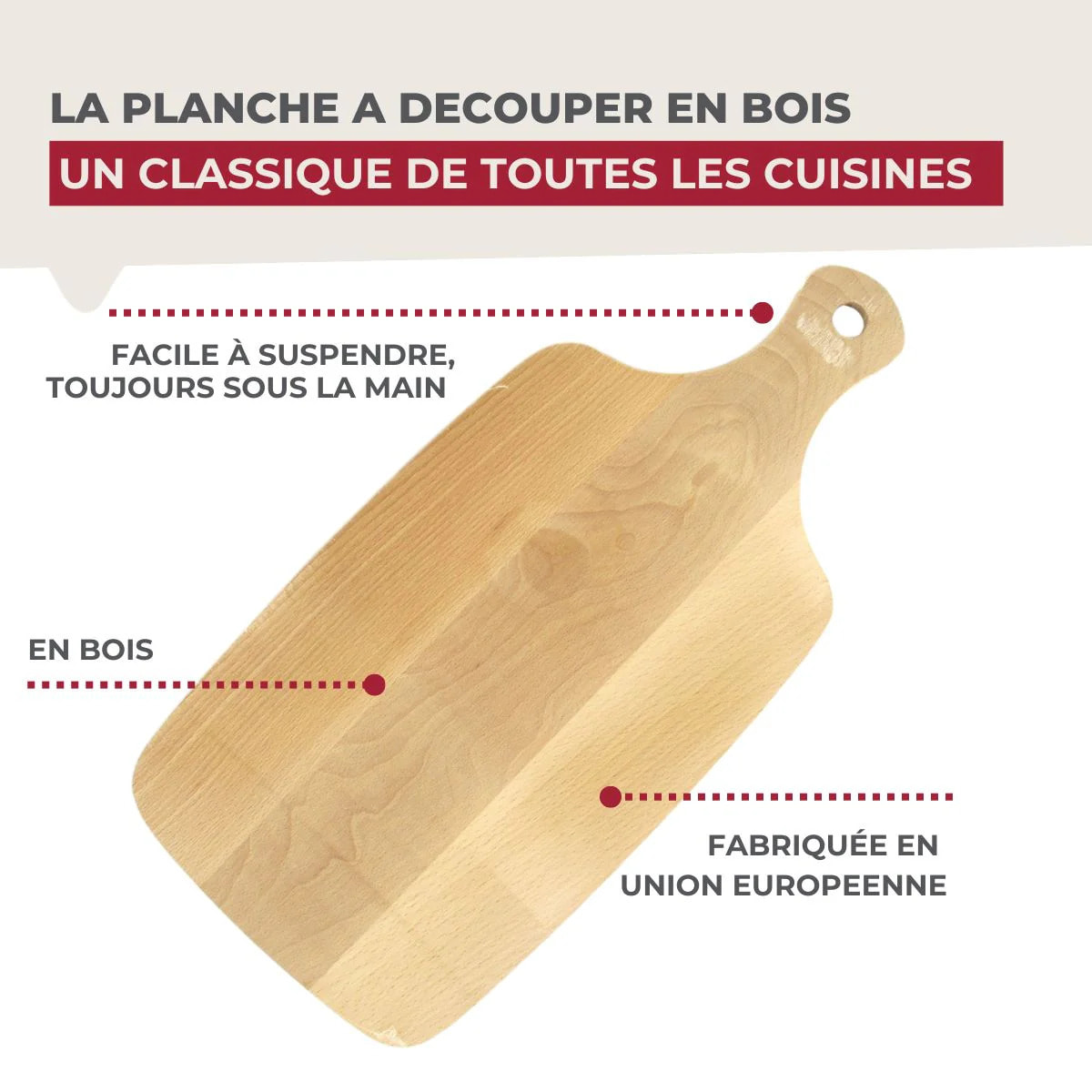 Ensemble de 4 Planches à découper en bois 38 x 18 cm Fackelmann Wood Edition