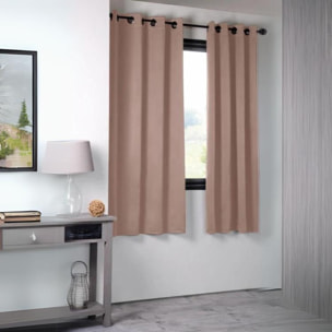 Rideau occultant uni 210gr/m2 - Rose Clair