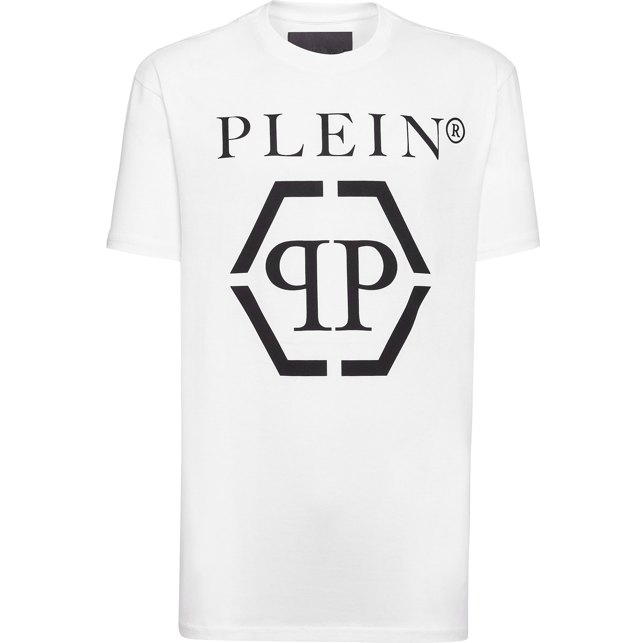 PHILIPP PLEIN Camiseta de cuello redondo y manga corta HEXAGON