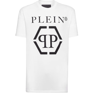 PHILIPP PLEIN Camiseta de cuello redondo y manga corta HEXAGON