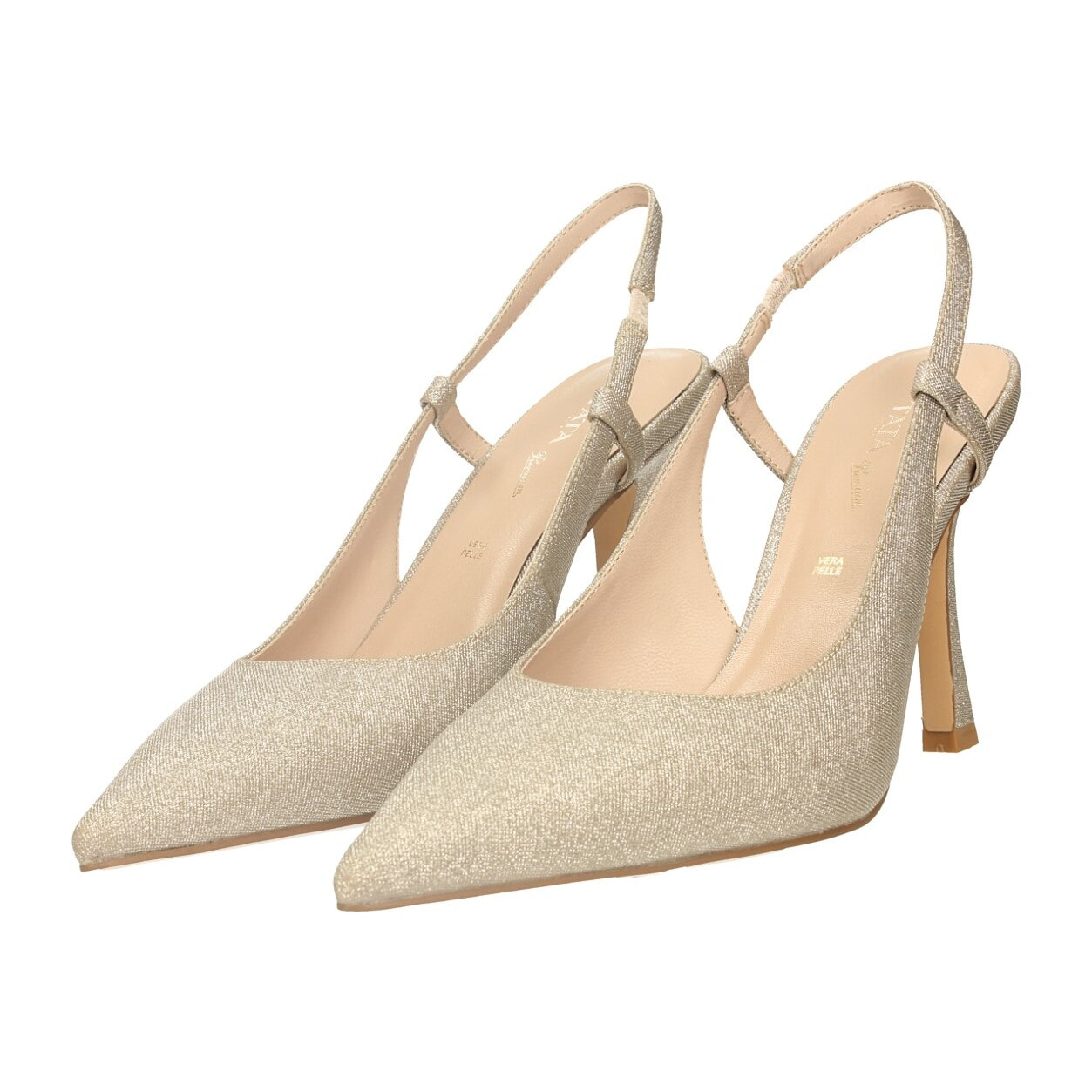 Décolleté sling back Donna Tata Italia Dorato