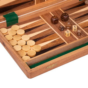 Jeu backgammon - bois 36x40 - 5 cm