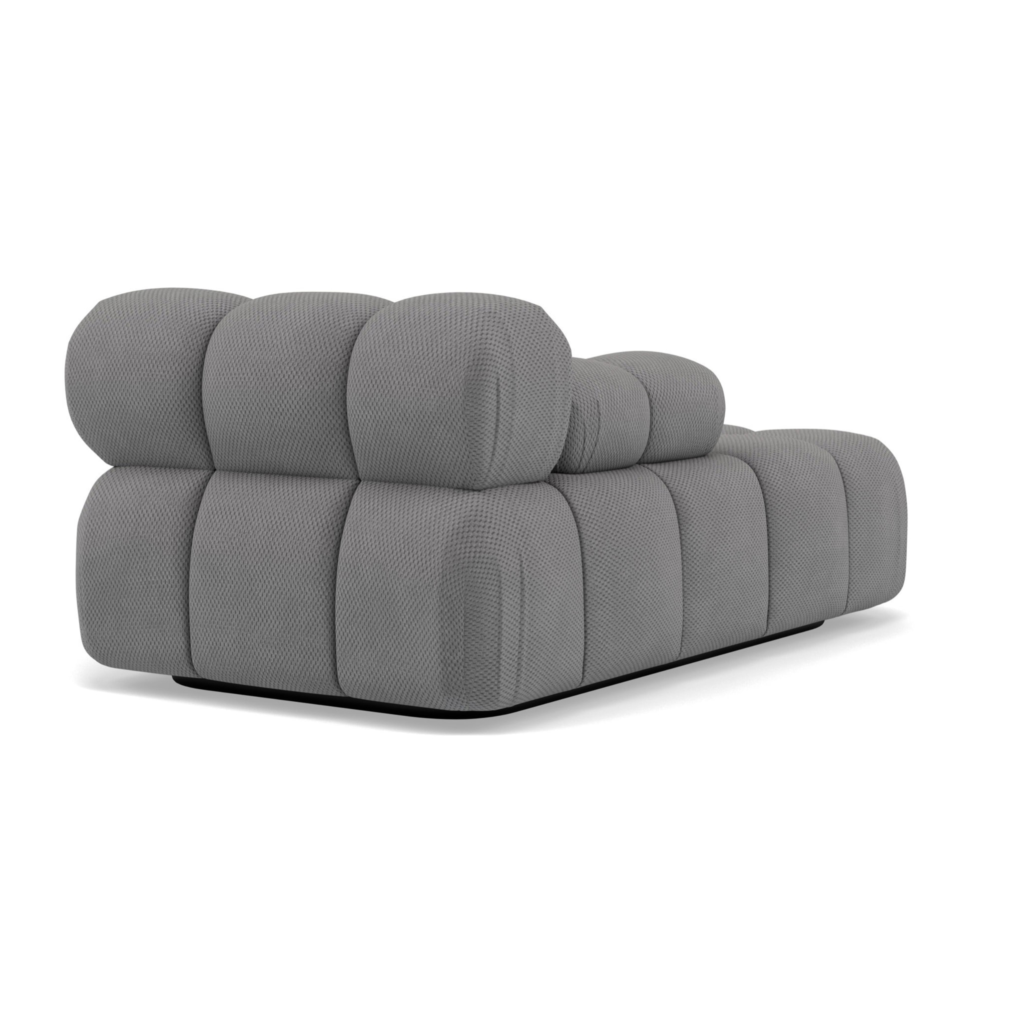 Ruby - module d'assise méridienne gauche en velours texturé - Gris