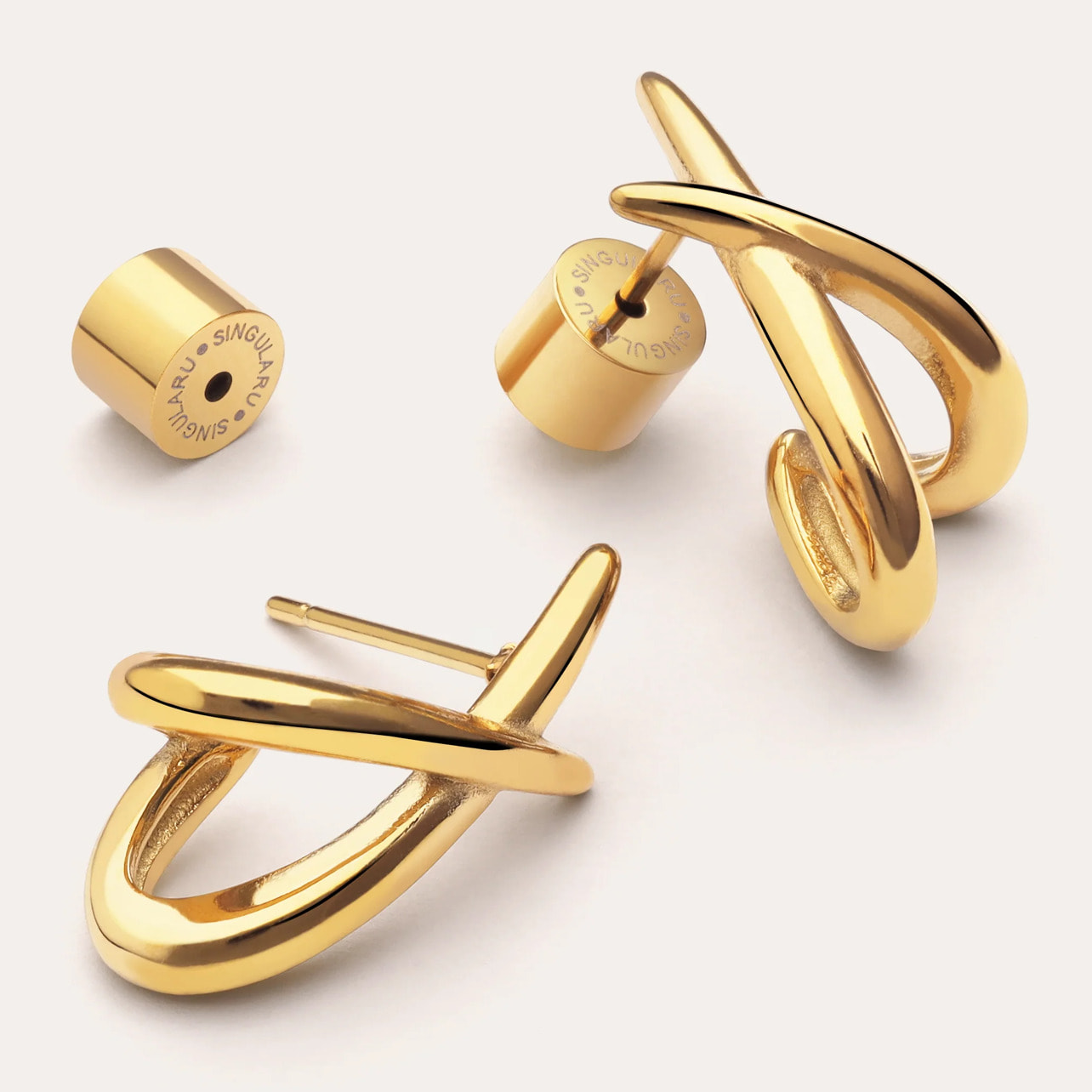 Pendientes Emma Acero Baño Oro