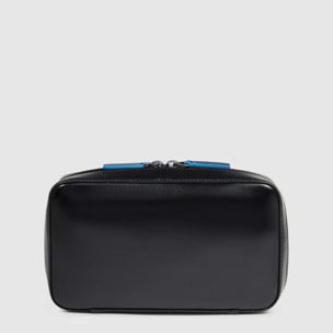 Piquadro Astuccio portacavi in pelle con tasca per mouse