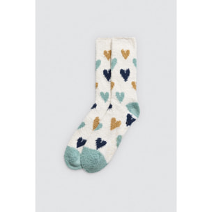 Confezione da 4 calzini antiscivolo in flanella stampati