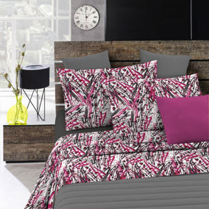 COMPLETO LETTO FASHION MADE IN ITALY MICROFIBRA- CRAZY PIAZZA E MEZZA