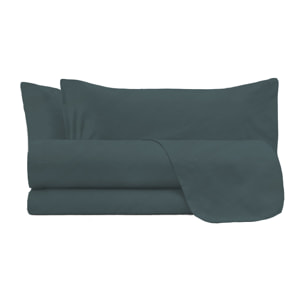 COMPLETO LETTO WATER WASHED, 100% Microfibra, No Stiro - SALVIA