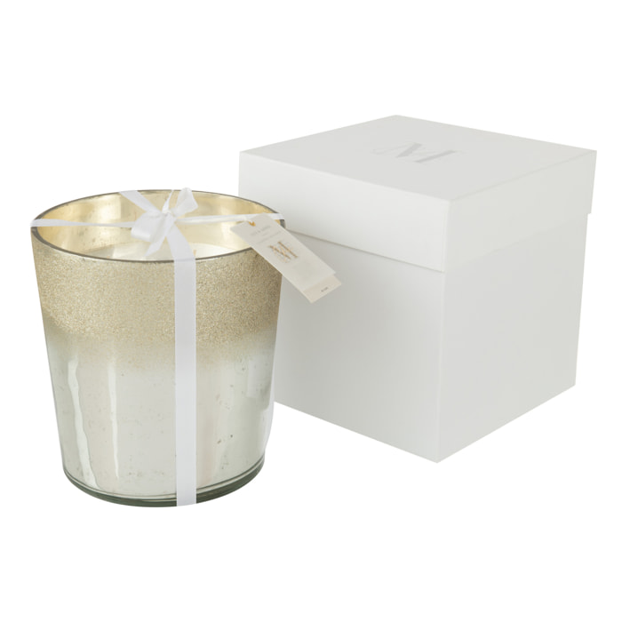 J-Line bougie parfumée M-Chic - verre - argent – large – 140H