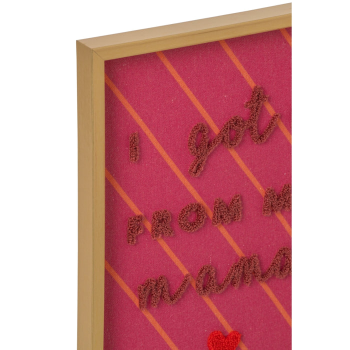J-Line tableaux citations Mama - MDF - multicolore - assortiment de 2