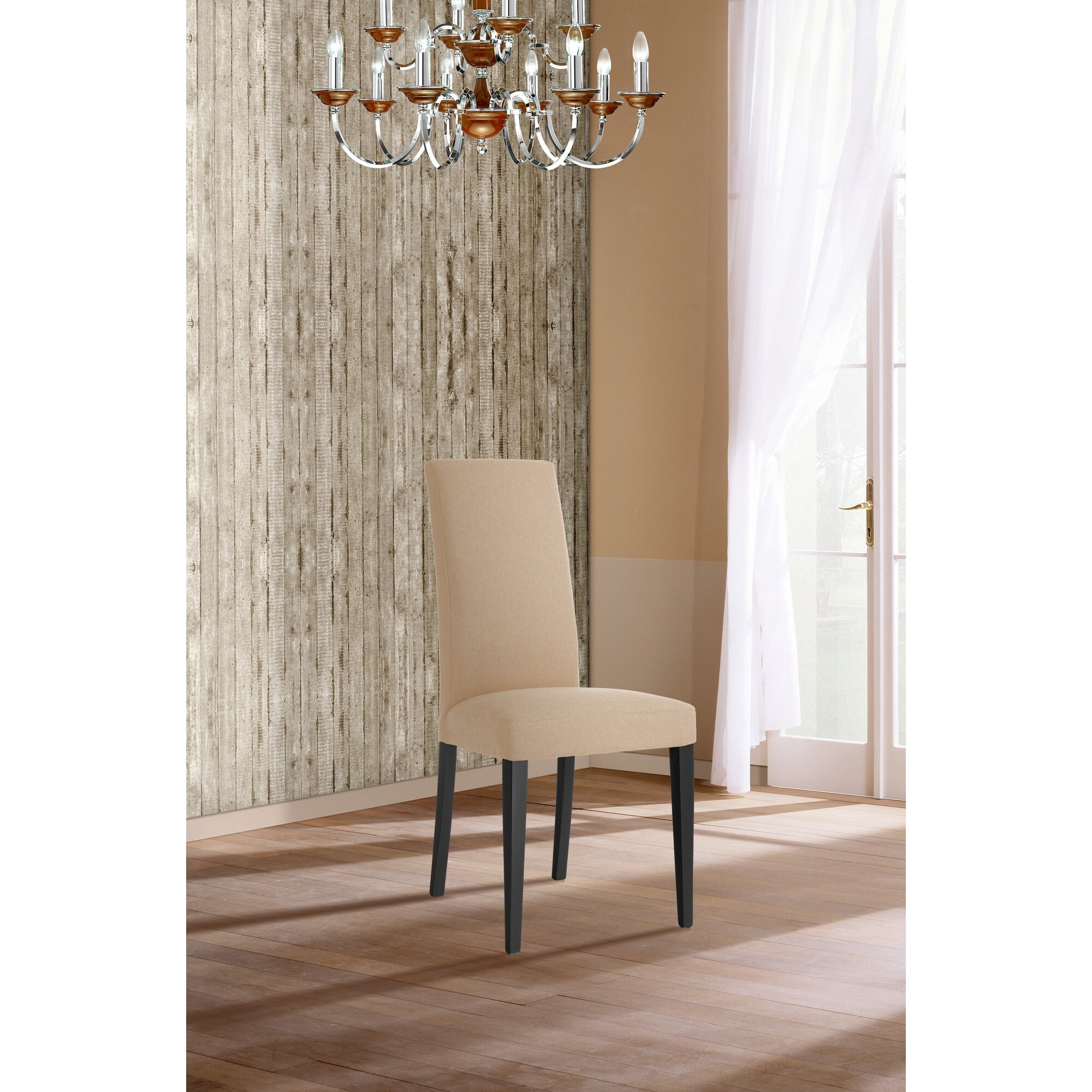 Tomasucci Ensemble de 2 chaises LELLA en tissu beige