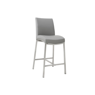 Tabourets de bar design gris clair H70 cm (lot de 2) OLLY