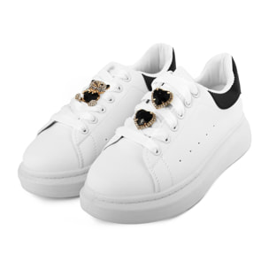 Sneakers Donna colore Bianco-Altezza tacco:4,5cm