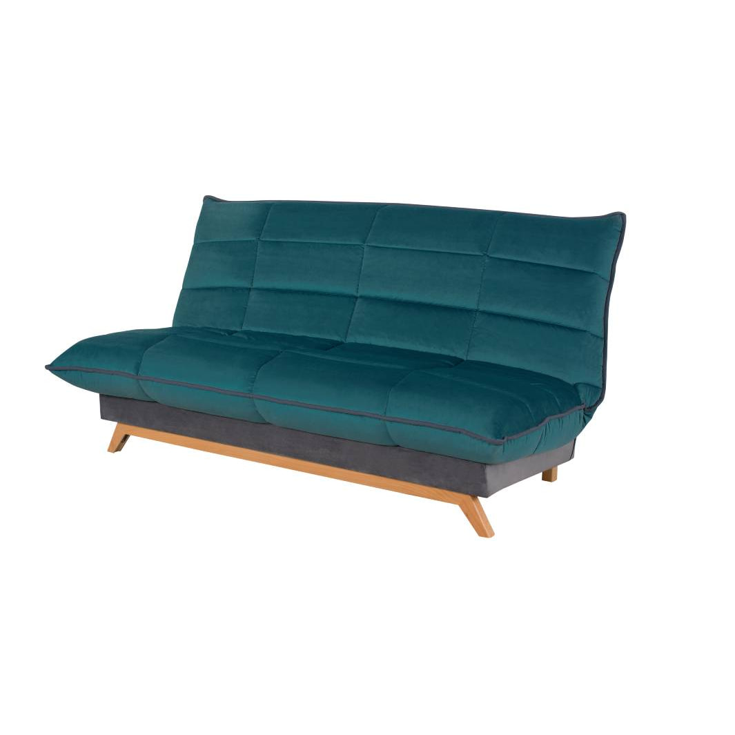 Banquette CC SEATTLE 120x190, matelas Dunlopillo, bleu