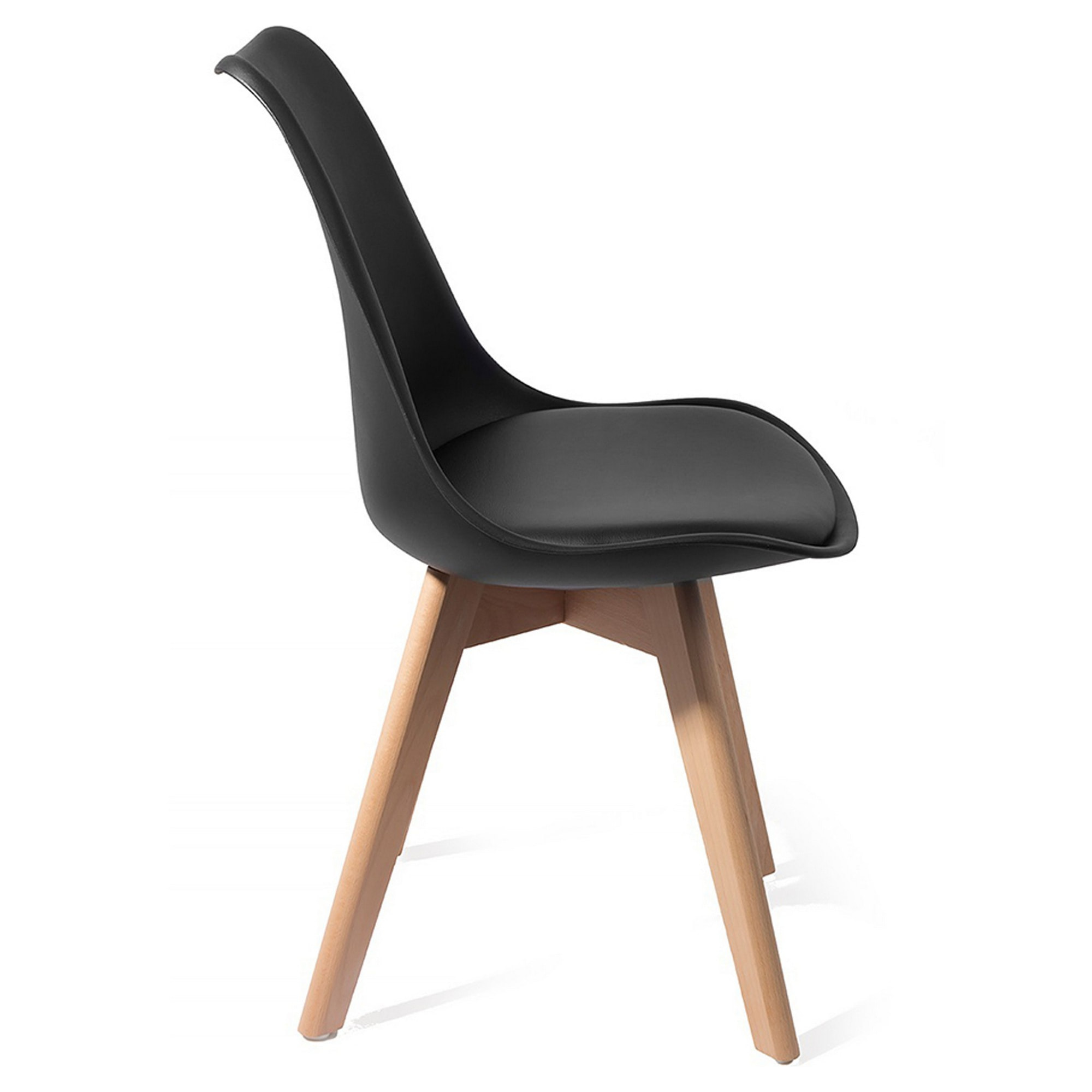 Tomasucci Lot de 4 Chaises KIKI EVO WOOD - NOIR