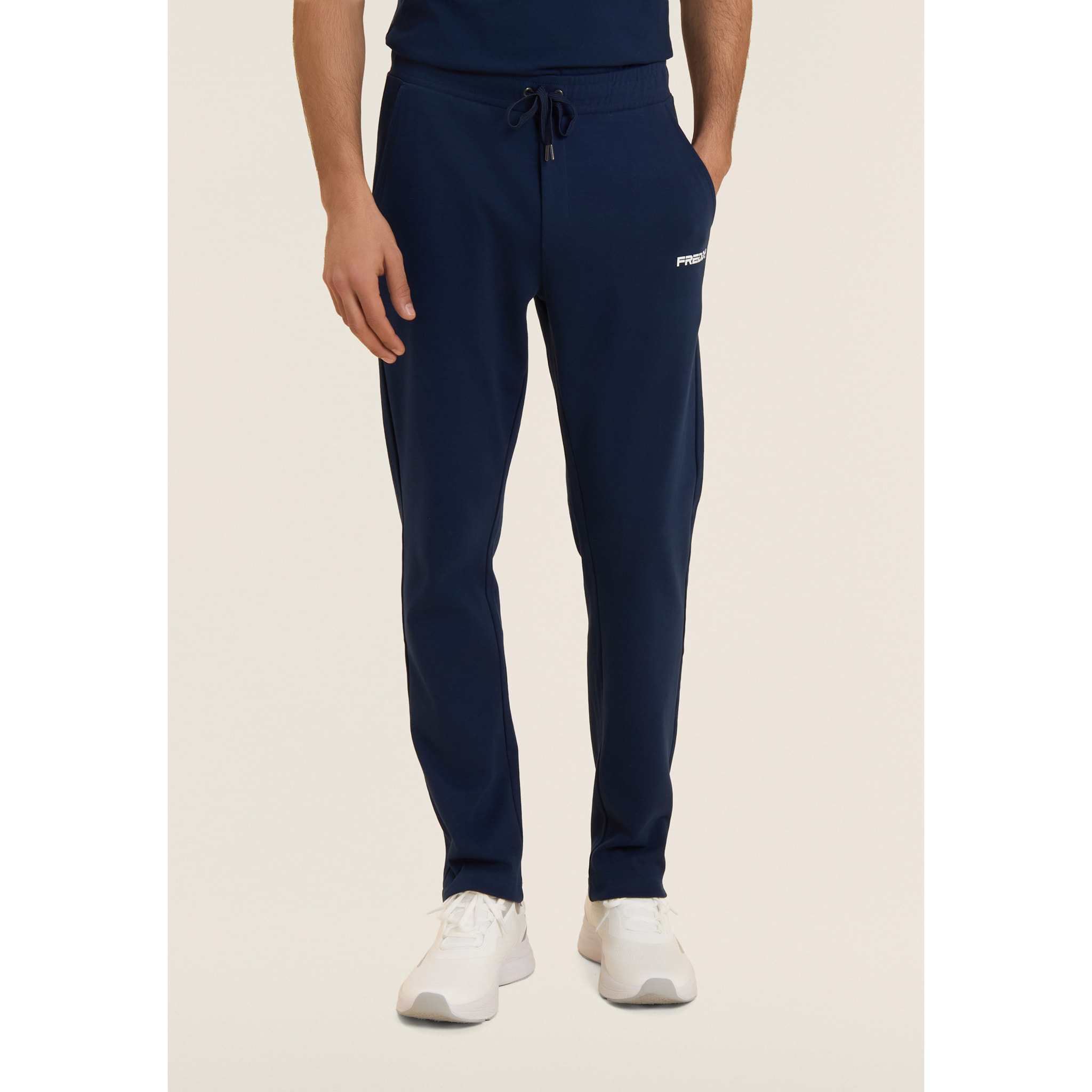 Pantaloni sportivi in cotone a gamba dritta