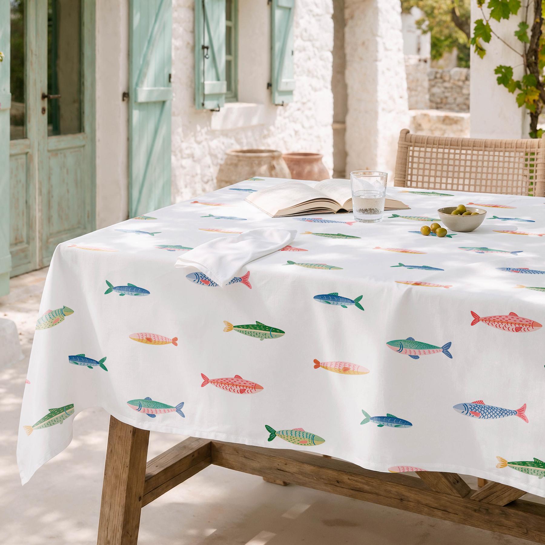 Nappe anti-taches CALYPSO MULTICOLORE - en 100 % coton